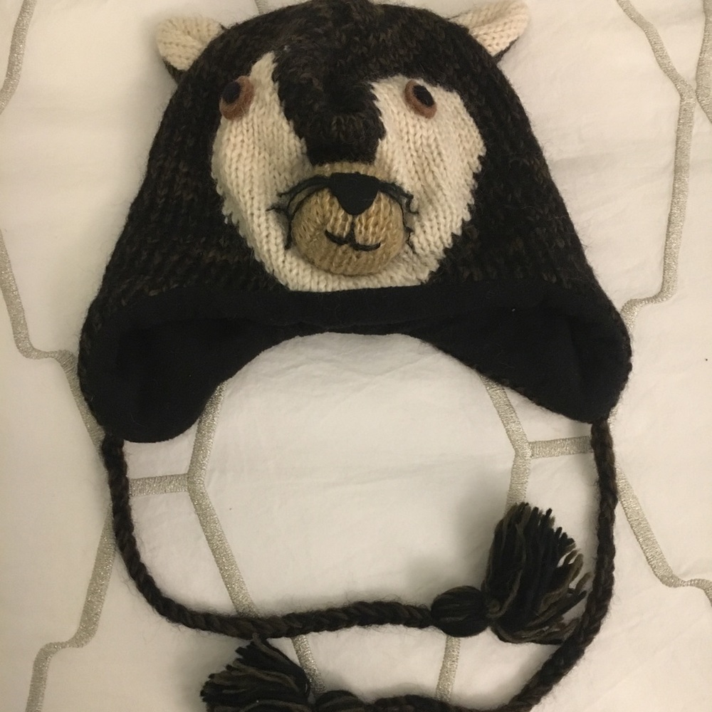 Kathmandu handknit kids animal hat